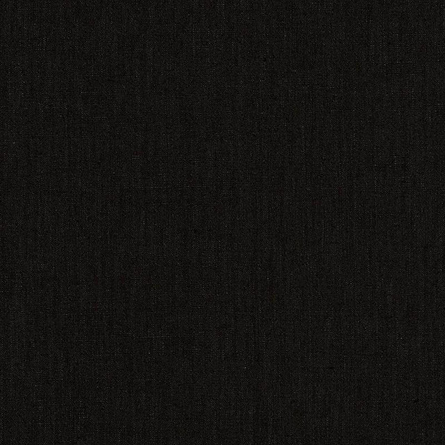 Schumacher Lange Glazed Linen Noir Fabric