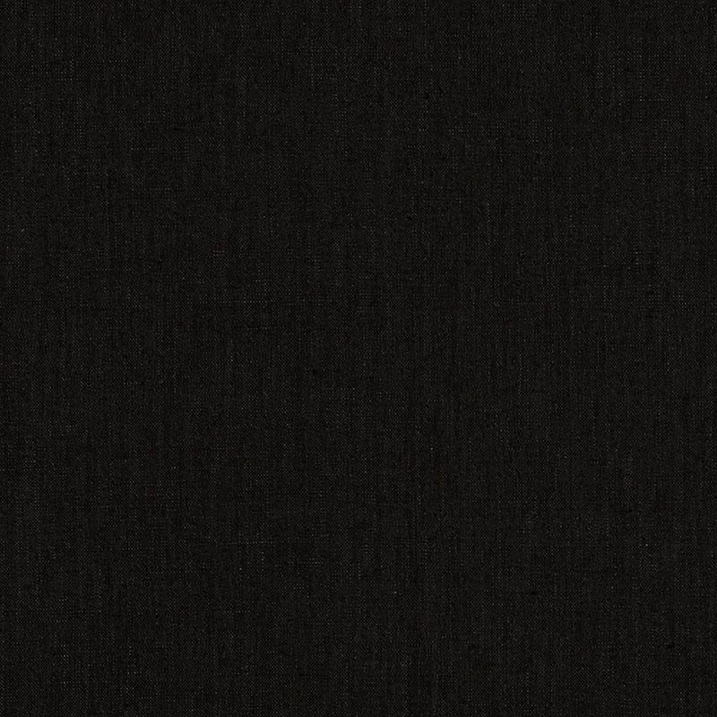 Schumacher Lange Glazed Linen Noir Fabric