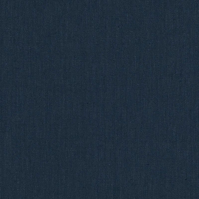 Schumacher Lange Glazed Linen Navy Fabric