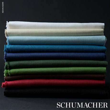 Schumacher Lange Glazed Linen Sky Fabric