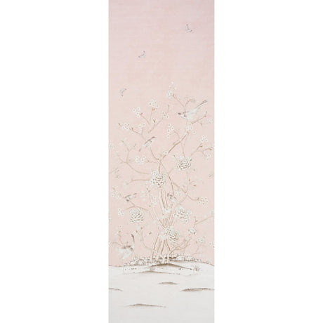Schumacher Chinois Palais Vinyl Panel Blush Wallpaper