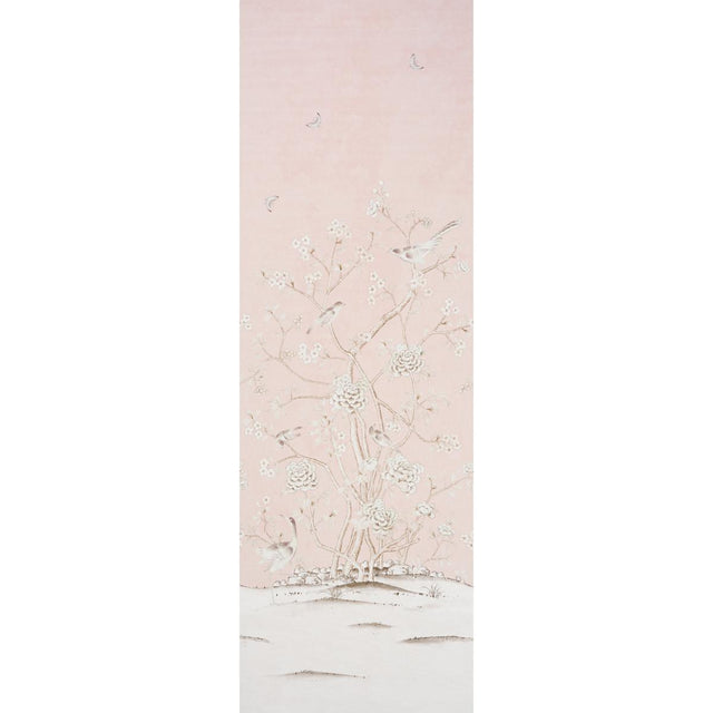 Schumacher Chinois Palais Vinyl Panel Blush Wallpaper