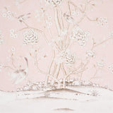 Schumacher Chinois Palais Vinyl Panel Blush Wallpaper
