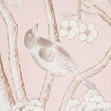 Schumacher Chinois Palais Vinyl Panel Blush Wallpaper