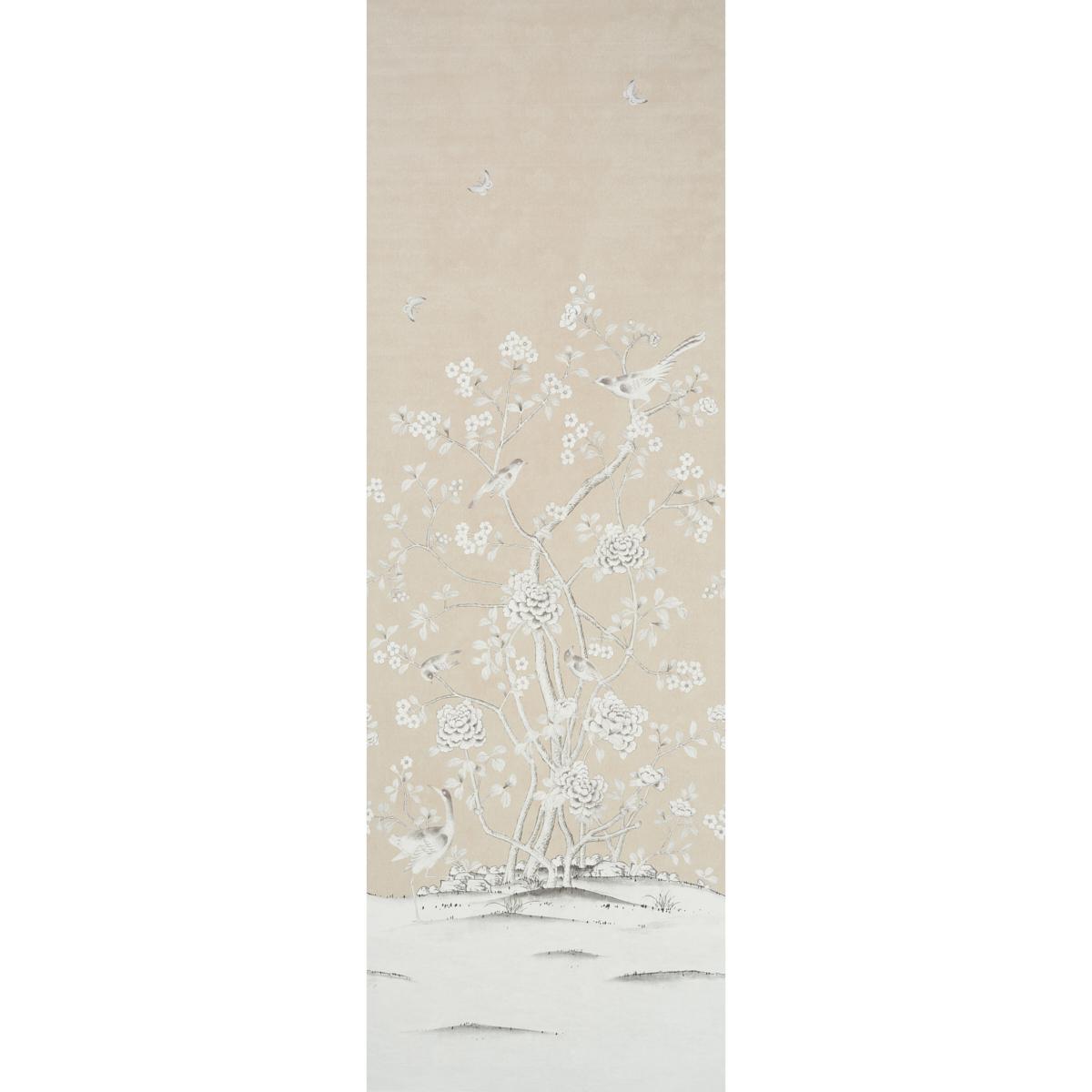 Schumacher Chinois Palais Vinyl Panel Stone Wallpaper