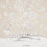 Schumacher Chinois Palais Vinyl Panel Stone Wallpaper