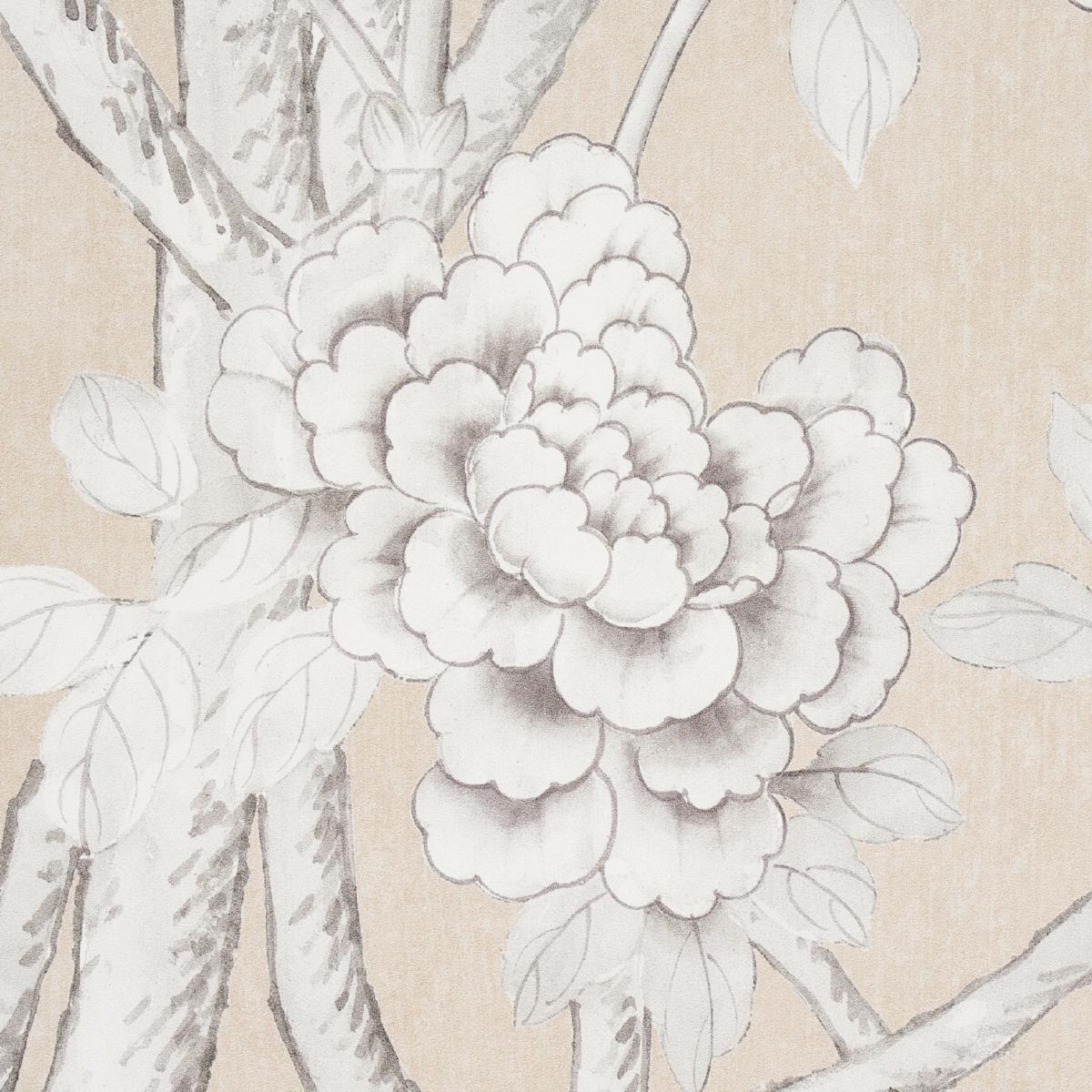 Schumacher Chinois Palais Vinyl Panel Stone Wallpaper