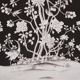 Schumacher Chinois Palais Vinyl Panel Noir Wallpaper