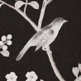 Schumacher Chinois Palais Vinyl Panel Noir Wallpaper