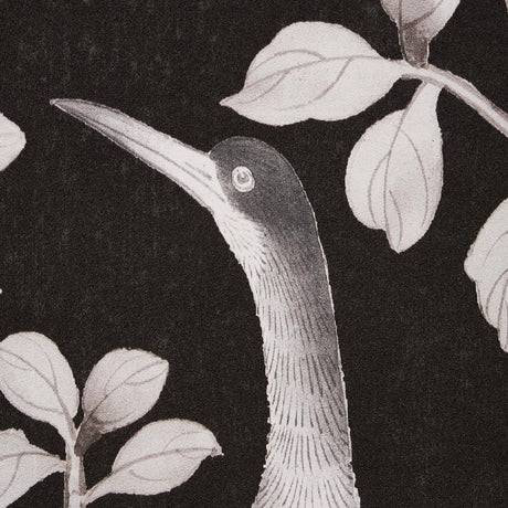 Schumacher Chinois Palais Vinyl Panel Noir Wallpaper