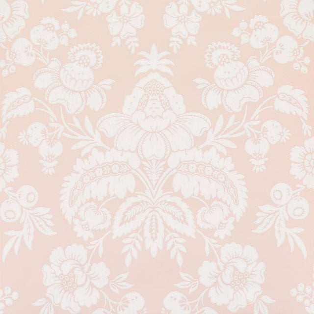 Schumacher Simone Damask Blush Wallpaper