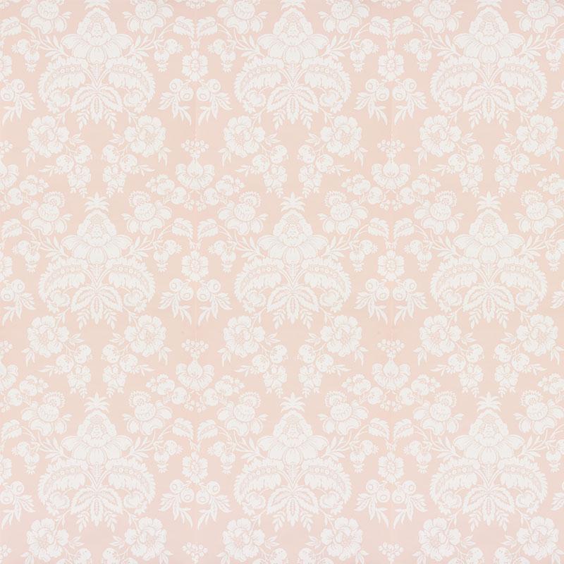Schumacher Simone Damask Blush Wallpaper
