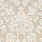 Schumacher Simone Damask Stone Wallpaper