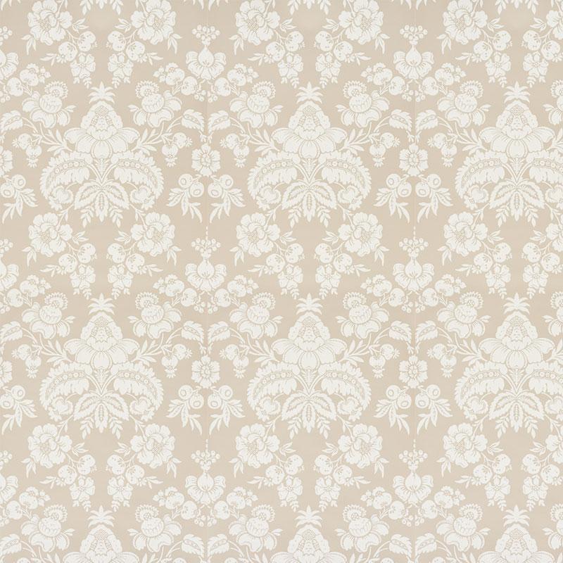 Schumacher Simone Damask Stone Wallpaper