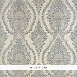 Schumacher Incandescence Damask Burnished Silver Wallpaper