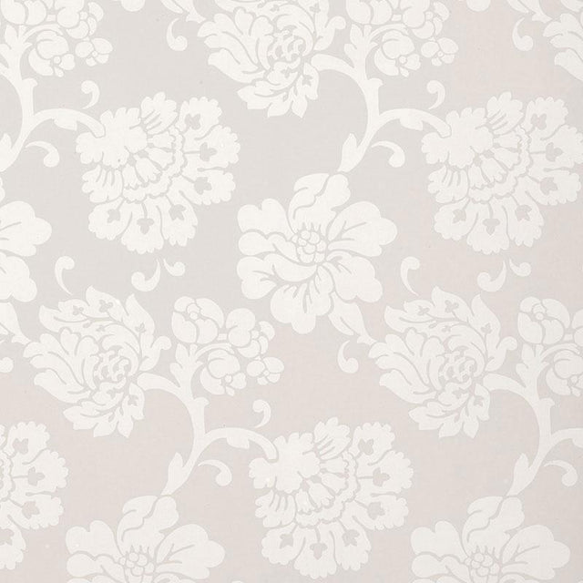 Schumacher Albero Floreale Damask Grey Wallpaper
