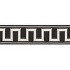 Schumacher Greek Key Embroidered Tape White On Black Trim