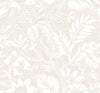 Seabrook Rainforest Leaves Sand Dune And Brushed Taupe Wallpaper