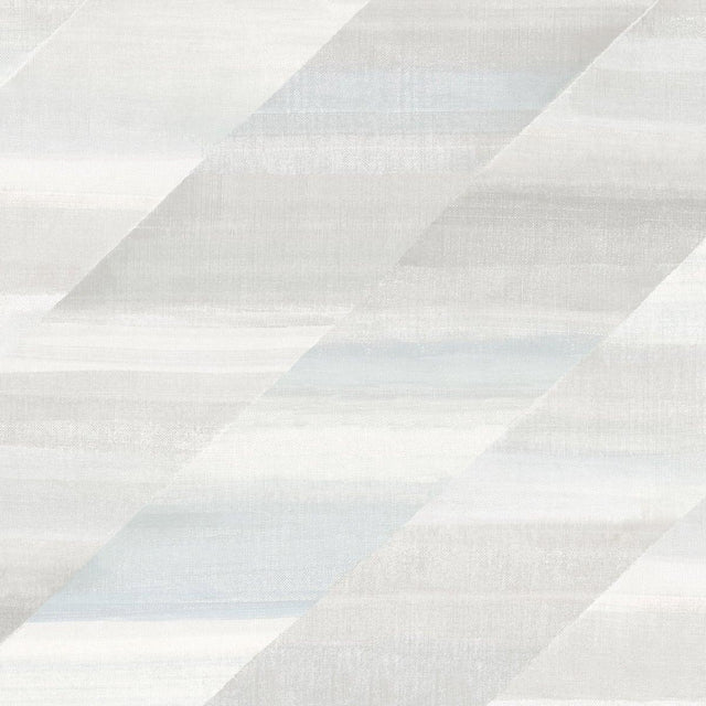 Seabrook Rainbow Diagonals Daydream Gray and Blue Oasis Wallpaper