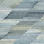 Seabrook Rainbow Diagonals Steel Blue and Stone Wallpaper