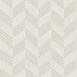 Seabrook Boho Chevron Stripe-Stringcloth Cinder Gray and Ivory Wallpaper