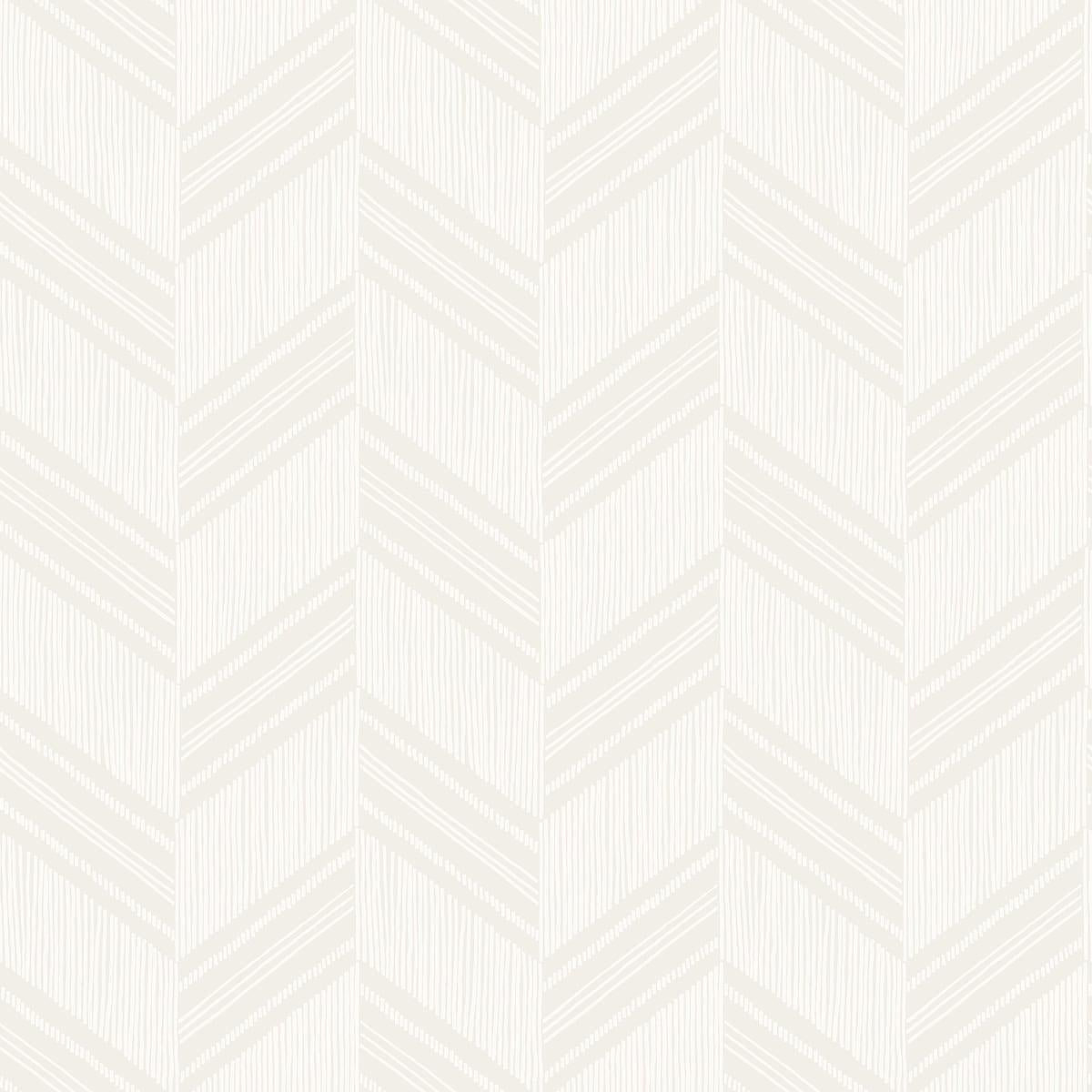 Seabrook Boho Chevron Stripe Daydream Gray and Ivory Wallpaper