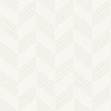 Seabrook Boho Chevron Stripe Daydream Gray and Ivory Wallpaper