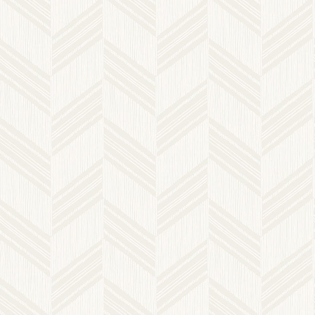 Seabrook Boho Chevron Stripe Daydream Gray and Ivory Wallpaper