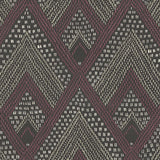 Seabrook Panama Boho Diamonds Red Wallpaper