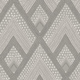 Seabrook Panama Boho Diamonds Grey Wallpaper