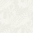 Seabrook Botanica Striped Leaves Gray Mist and Ivory Wallpaper