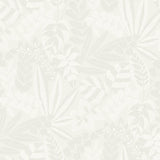 Seabrook Botanica Striped Leaves Grey Wallpaper