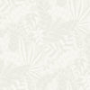 Seabrook Botanica Striped Leaves Gray Mist And Ivory Wallpaper