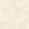 Seabrook Botanica Striped Leaves Sand Dune and Ivory Wallpaper