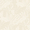 Seabrook Botanica Striped Leaves Sand Dune And Ivory Wallpaper