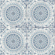 Seabrook Mandala Boho Tile Cerulean and Washed Denim Wallpaper