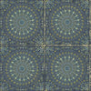 Seabrook Mandala Boho Tile Navy Blue And Dandelion Wallpaper