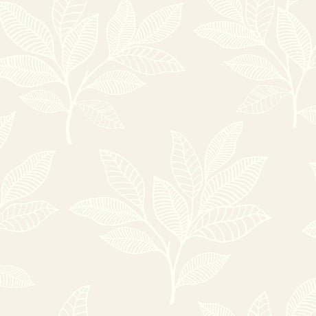 Seabrook Paradise Leaves Beige Wallpaper