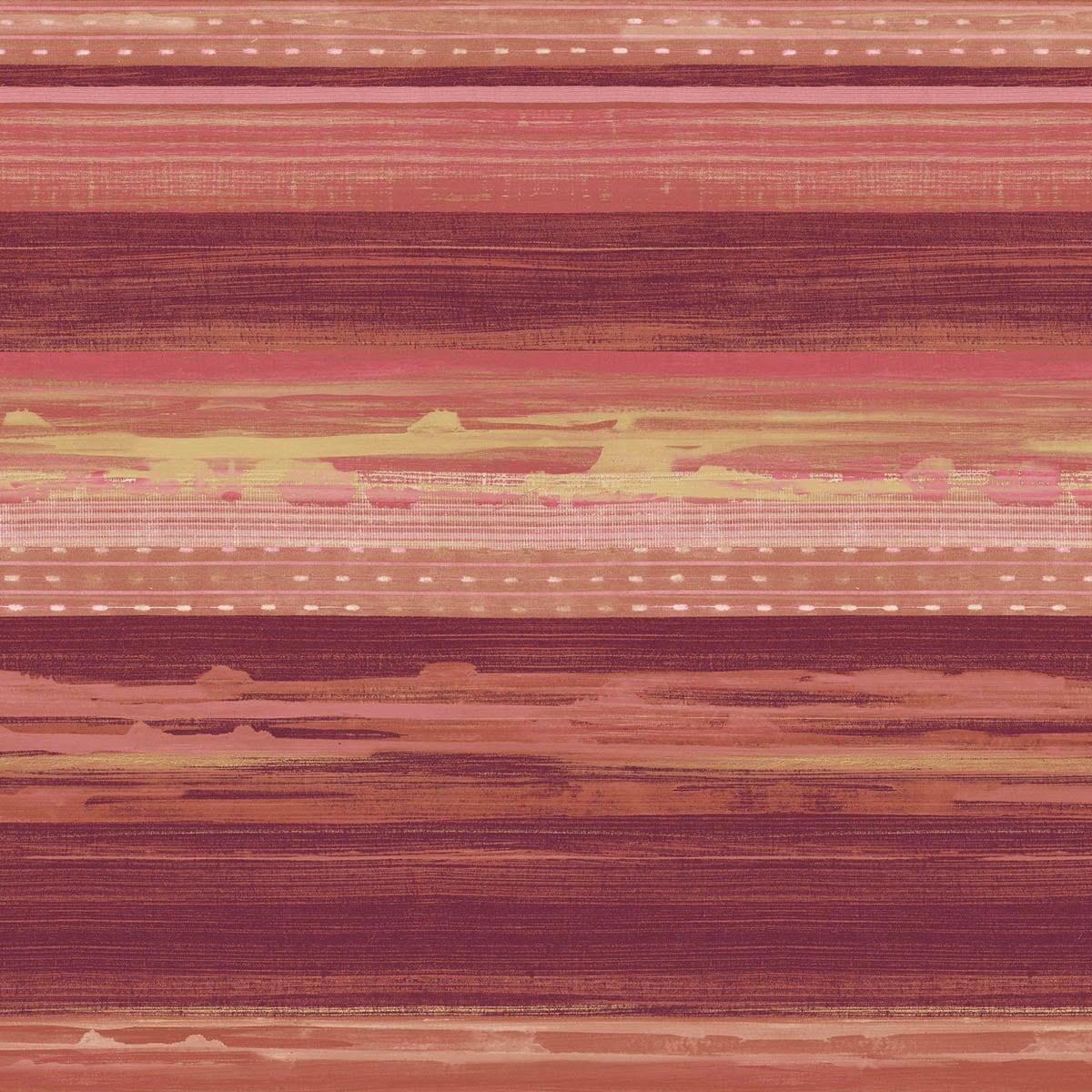 Seabrook Horizon Brushed Stripe Red Wallpaper