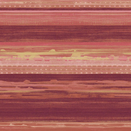 Seabrook Horizon Brushed Stripe Red Wallpaper