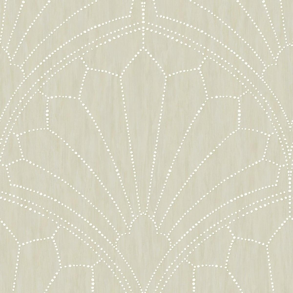 Seabrook Scallop Medallion Sand Dunes Wallpaper