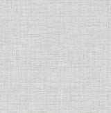 Seabrook Bermuda Linen-Stringcloth Daydream Gray and Ivory Wallpaper