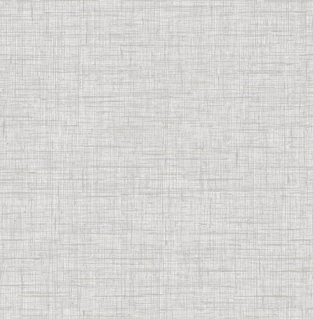 Seabrook Bermuda Linen-Stringcloth Daydream Gray and Ivory Wallpaper