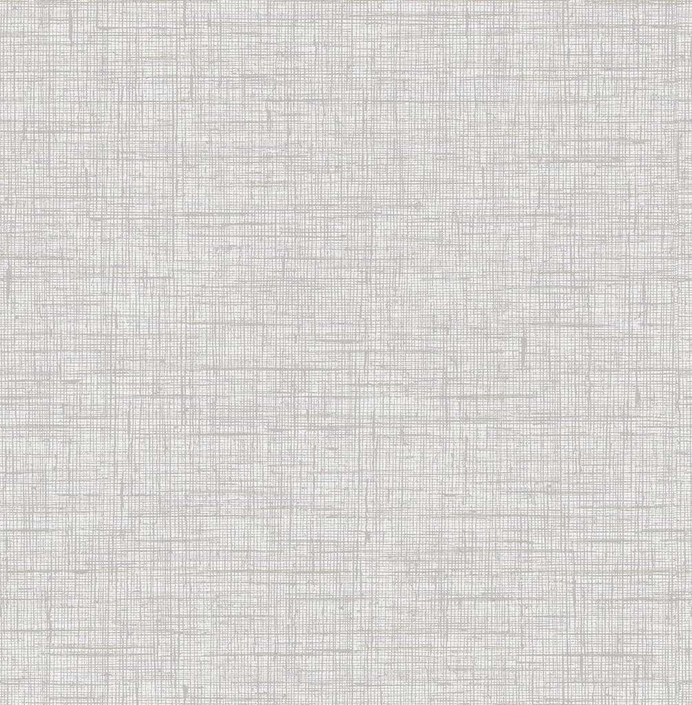 Seabrook Bermuda Linen-Stringcloth Daydream Gray and Ivory Wallpaper