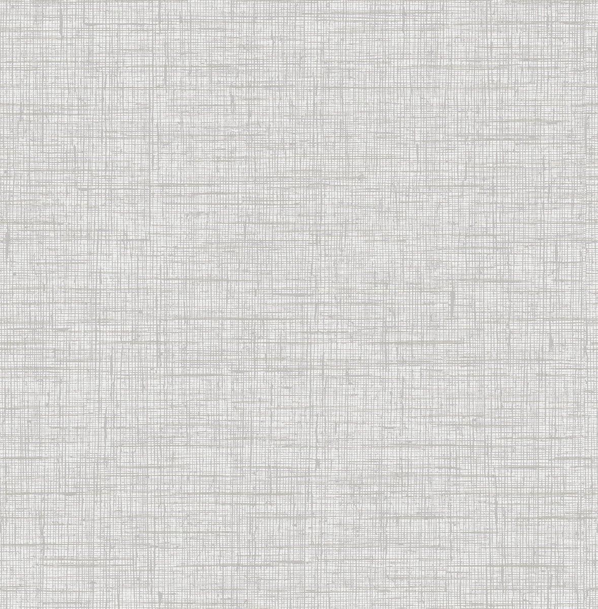 Seabrook Bermuda Linen-Stringcloth Grey Wallpaper