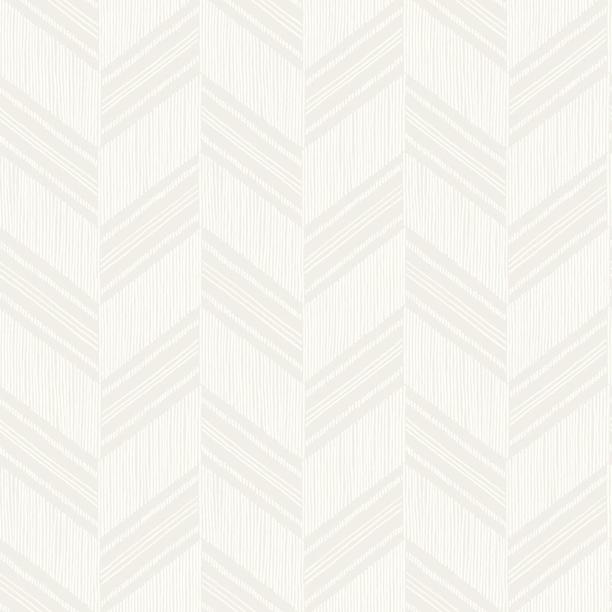 Seabrook Boho Chevron Stripe Gray Mist and Ivory Wallpaper