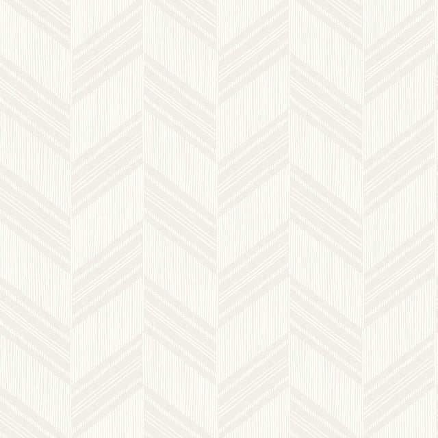 Seabrook Boho Chevron Stripe Gray Mist and Ivory Wallpaper