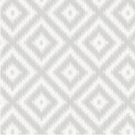 Winfield Thybony IKAT DIAMOND HARBOR GREY Wallpaper