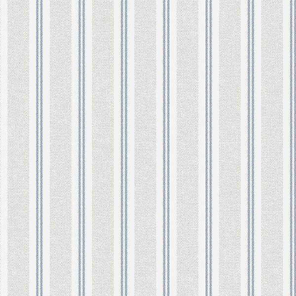 Winfield Thybony TICKING STRIPE INDIGO Wallpaper