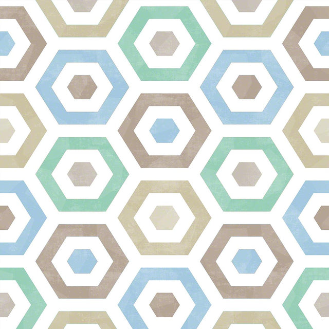 Winfield Thybony POP GREEN BLUE Wallpaper
